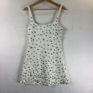 Jonathan Simkhai White Sequin Mini Dress